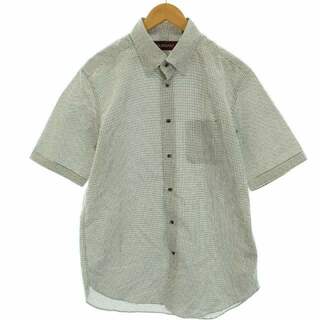 ダーバン(D’URBAN)のDURBAN カジュアルシャツ 半袖 ドット 水玉 大きいサイズ 43 XL 白(シャツ)