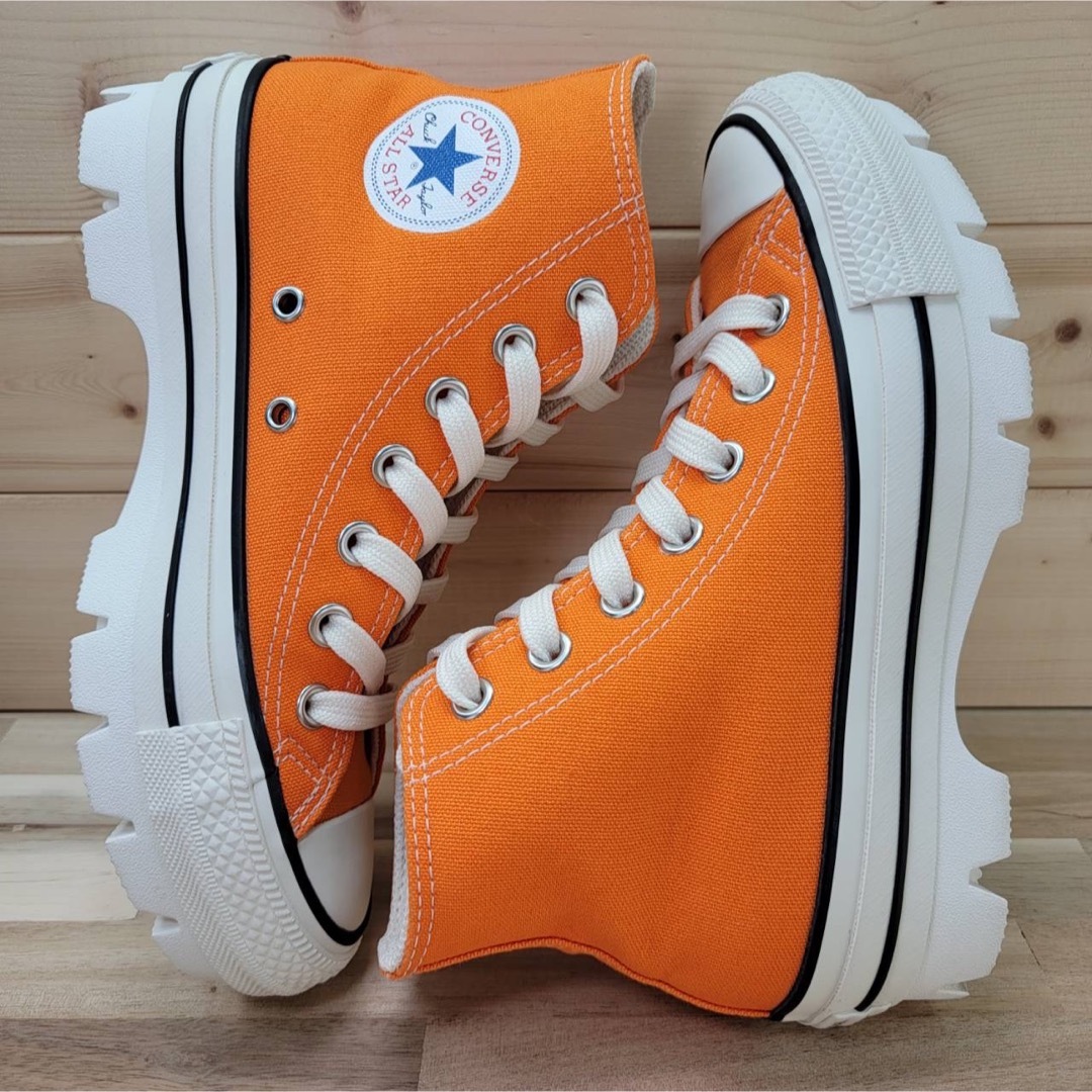 CONVERSE(コンバース)のコンバース オールスター 100 チャンクハイ オレンジ 22.5㎝ レディースの靴/シューズ(スニーカー)の商品写真