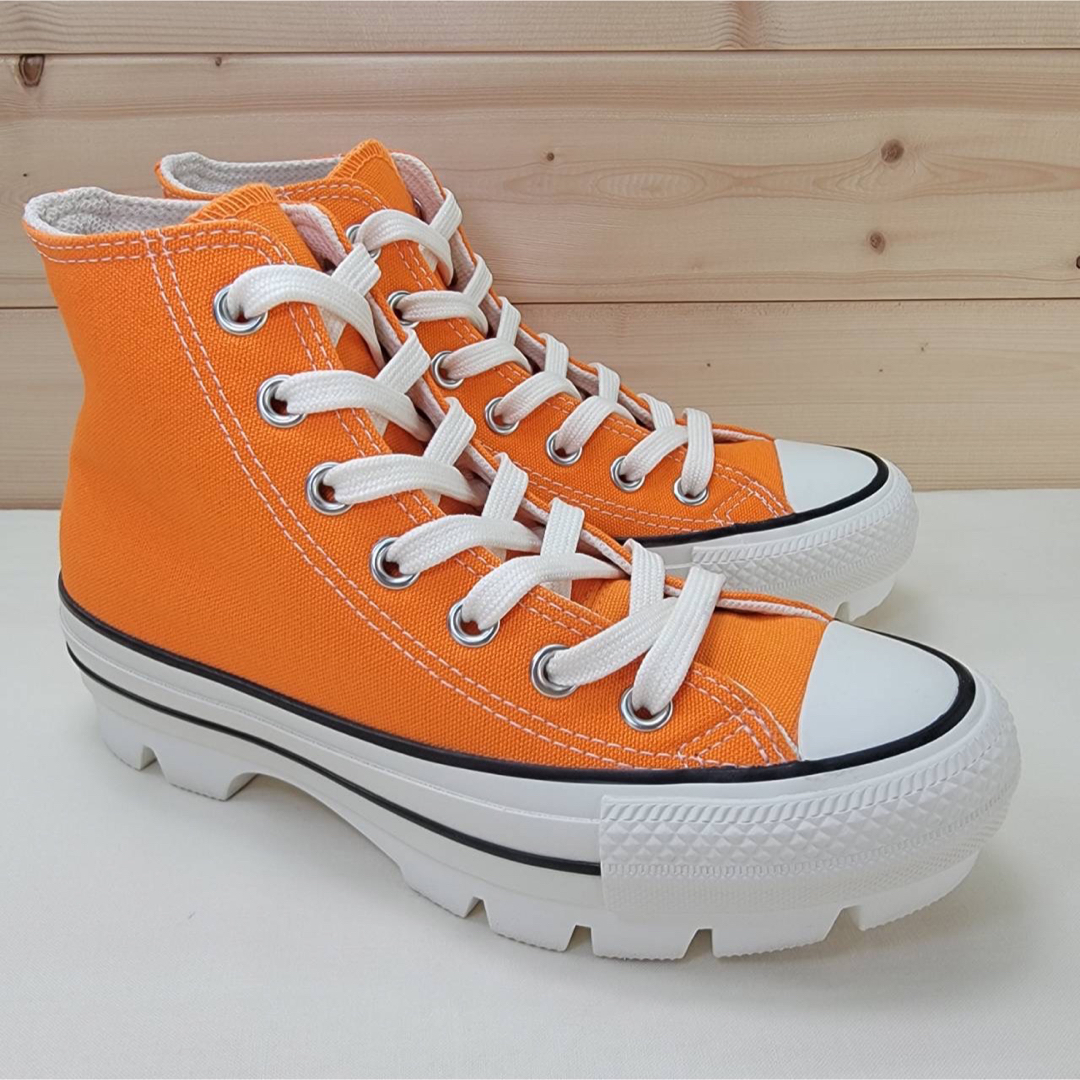 CONVERSE(コンバース)のコンバース オールスター 100 チャンクハイ オレンジ 22.5㎝ レディースの靴/シューズ(スニーカー)の商品写真