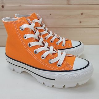 コンバース(CONVERSE)のコンバース オールスター 100 チャンクハイ オレンジ 22.5㎝(スニーカー)