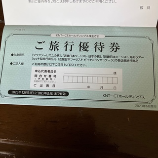 KNT-CTホールディングス 株主優待券　1枚分(その他)