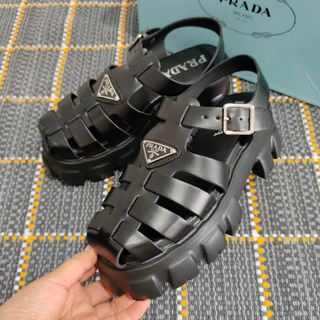 日本最安価格 - プラダ PRADA サンダル フラットサンダル ストラップ