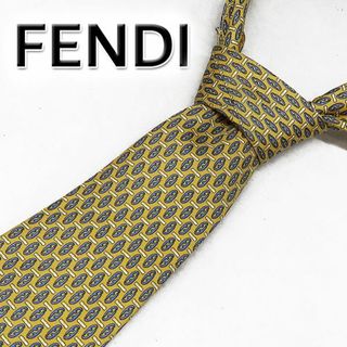 フェンディ(FENDI)の美品 FENDI フェンディ ネクタイ 黄 イエロー(ネクタイ)