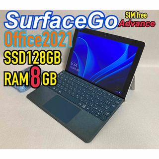 マイクロソフト(Microsoft)のSIMフリーSurfaceGo 8GB Office付きバッテリー劣化無し(ノートPC)