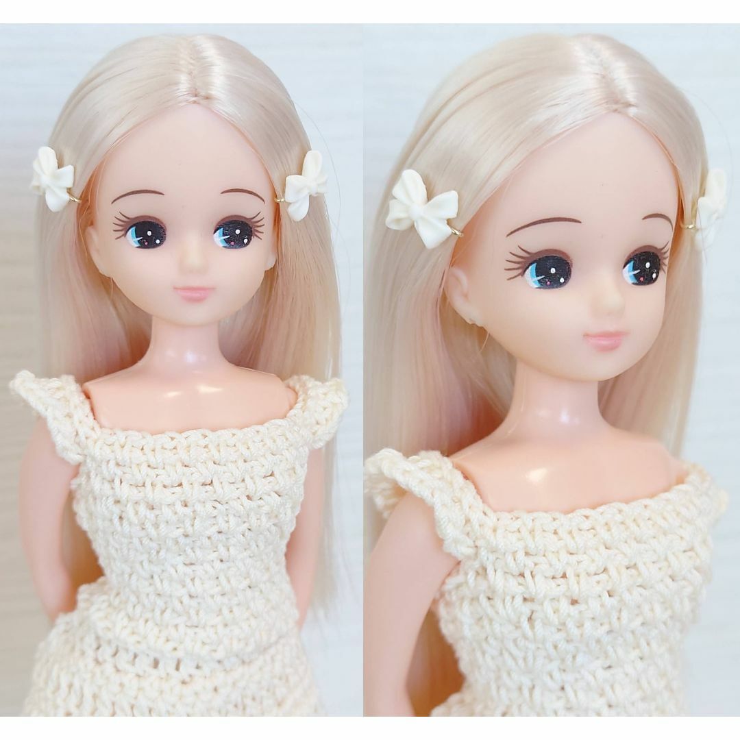 376リカちゃん ヘアピン左右2点セット(リボン・白)●0730 | フリマアプリ ラクマ
