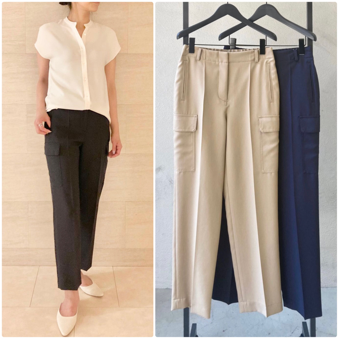 Theory luxe - theory luxe 綺麗めカーゴパンツ ワークパンツ 紺 38の Theory luxe - theory luxe 綺麗めカーゴパンツ ワークパンツ 紺 38の