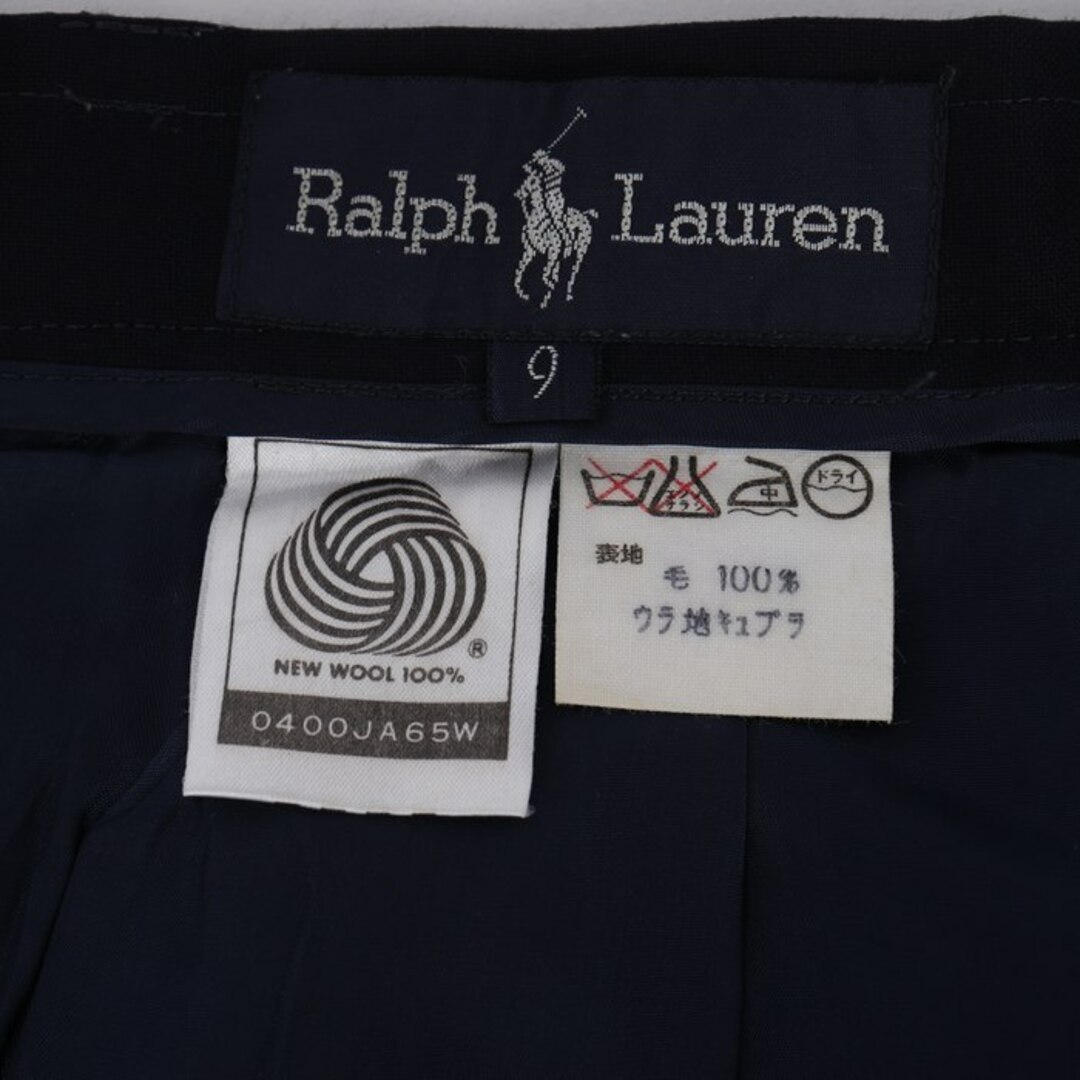 Ralph Lauren(ラルフローレン)のラルフローレン Aラインスカート 無地 ウール100％ ボトムス レディース 9サイズ ネイビー RALPH LAUREN レディースのスカート(その他)の商品写真