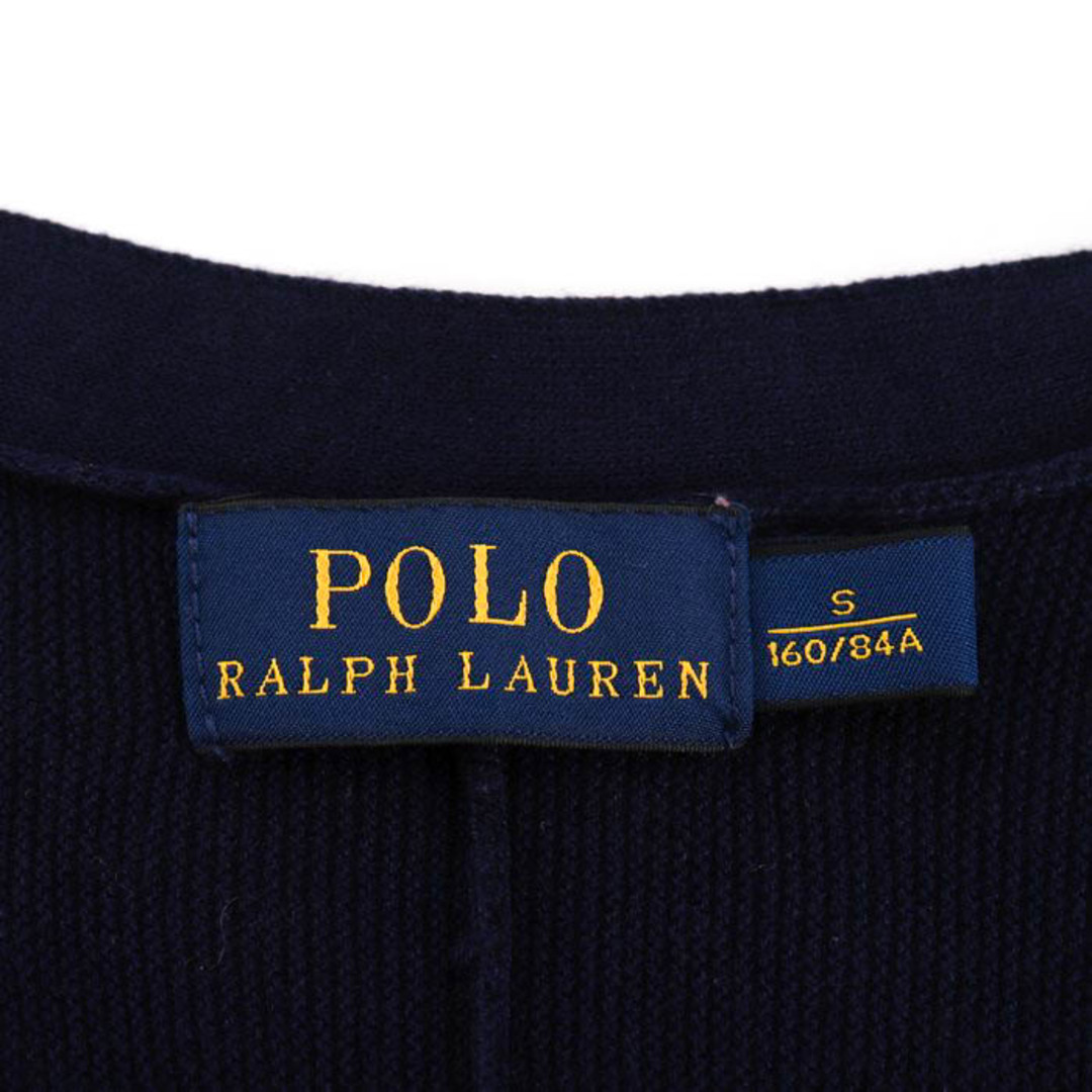 POLO RALPH LAUREN(ポロラルフローレン)のポロ・ラルフローレン カーディガン 長袖 無地 シンプル カットソー トップス レディース Sサイズ ネイビー POLO RALPH LAUREN レディースのトップス(カーディガン)の商品写真