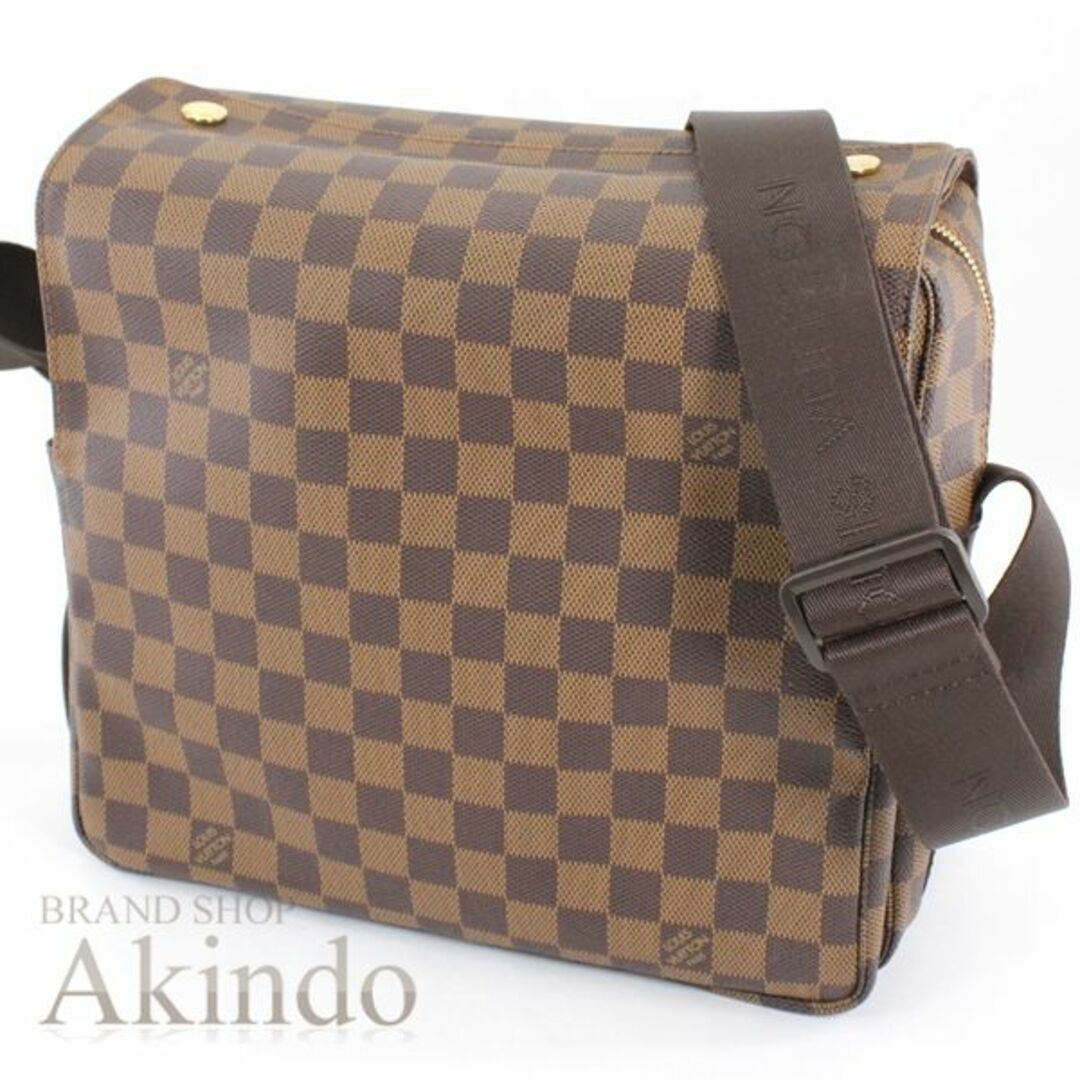 【本物保証】 布袋付 美品 ルイヴィトン LOUIS VUITTON ダミエ ナヴィグリオ ショルダーバッグ エベヌ N45255