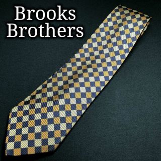 ブルックスブラザース(Brooks Brothers)のブルックスブラザーズ チェック ネイビー＆イエロー ネクタイ A107-P17(ネクタイ)