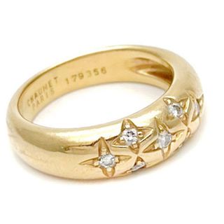 ショーメ(CHAUMET)のChaumet ショーメ 指輪 18金 750 スター ジュエリー アクセサリー
 K18ゴールド    ダイヤモンド 約11号 レディース 約6.7g 定番【中古品】(リング(指輪))