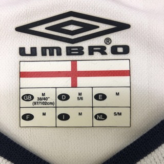 UMBRO - アンブロ2002 イングランド代表 ホーム 長袖ユニフォーム Mの