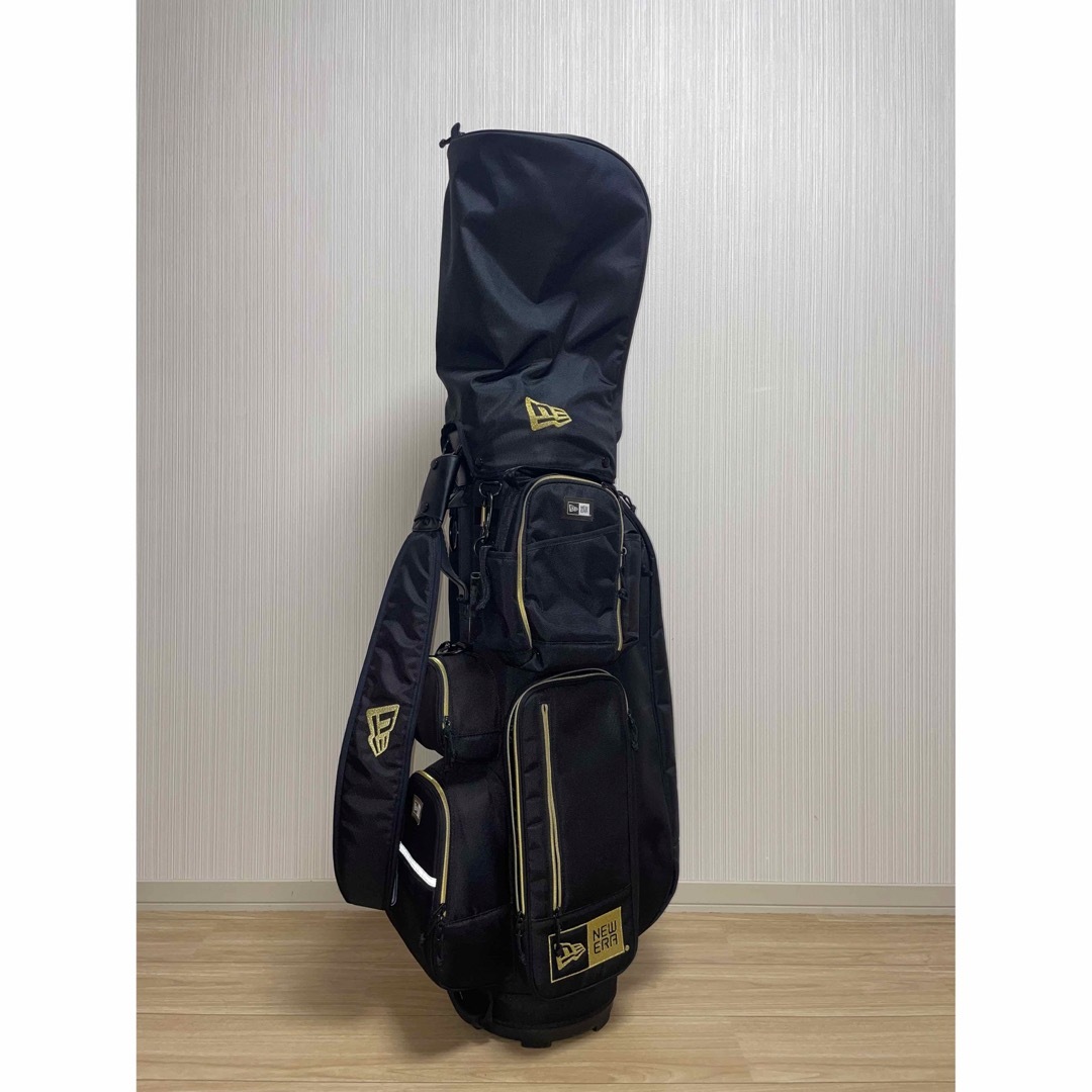 NEW ERA(ニューエラー)のNEWERA キャディーバッグ ブラック × ゴールド スポーツ/アウトドアのゴルフ(バッグ)の商品写真
