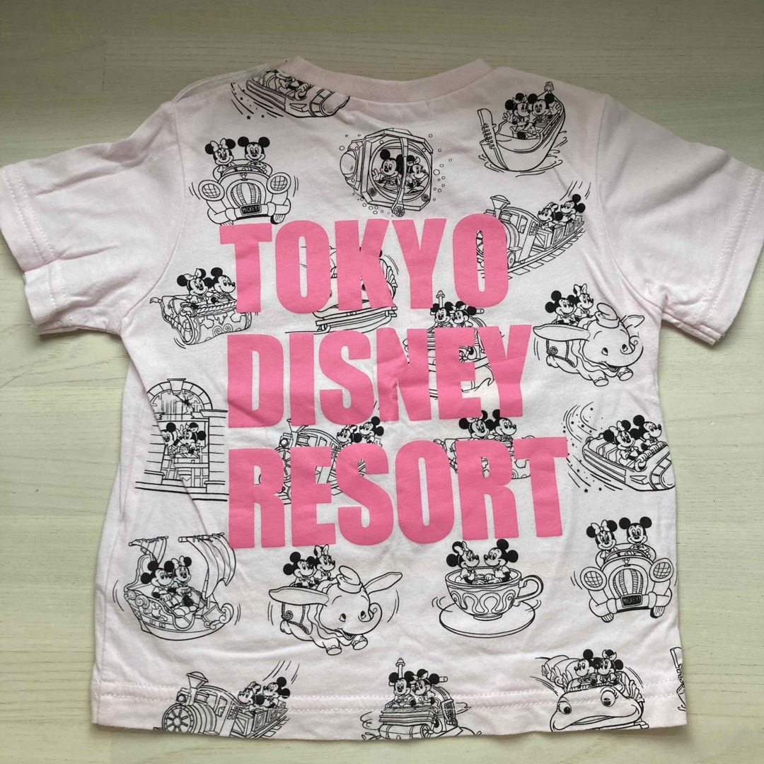 Disney(ディズニー)のゆゆゆ様専用　ディズニーリゾート　アトラクションTシャツ　90cm キッズ/ベビー/マタニティのキッズ服女の子用(90cm~)(Tシャツ/カットソー)の商品写真