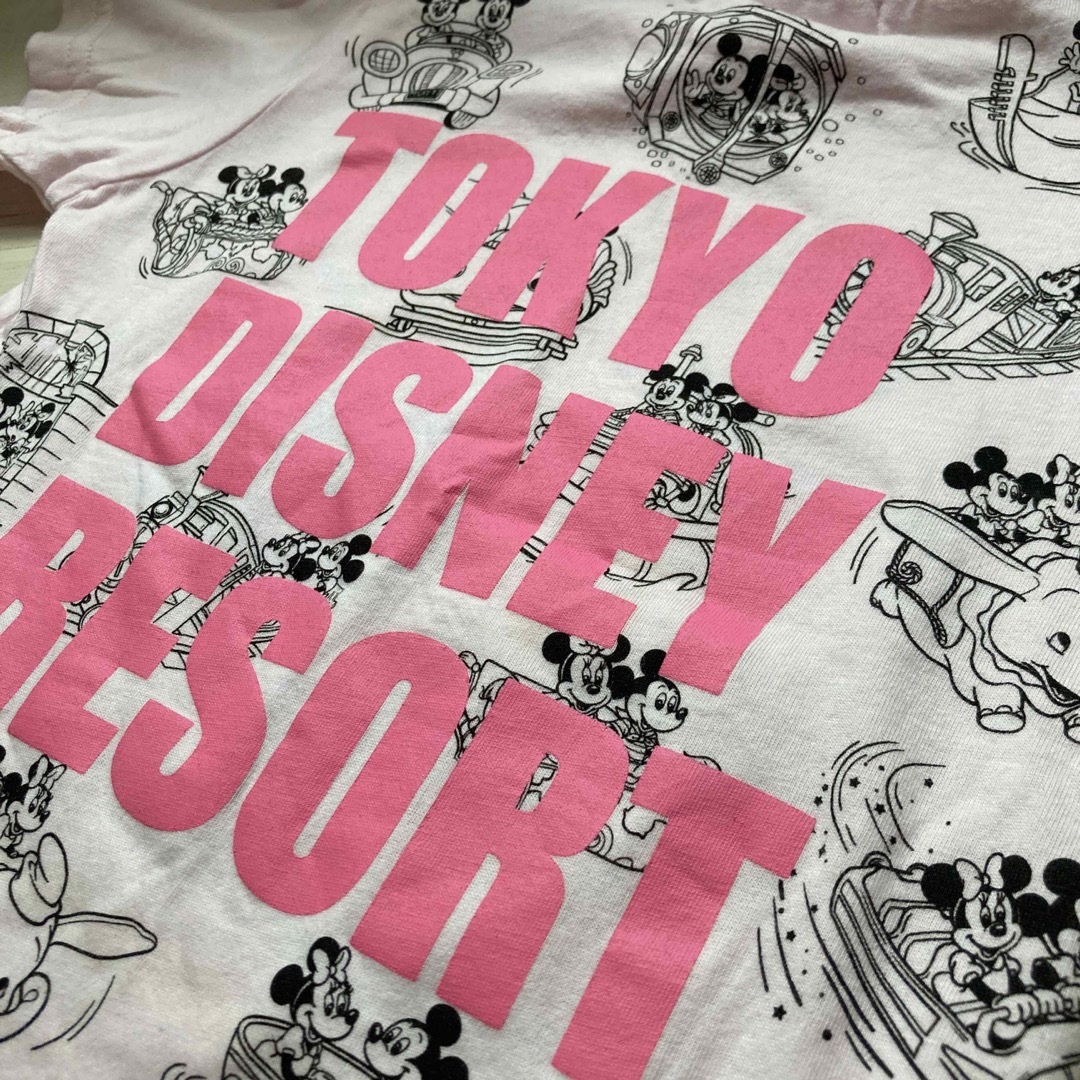 Disney(ディズニー)のゆゆゆ様専用　ディズニーリゾート　アトラクションTシャツ　90cm キッズ/ベビー/マタニティのキッズ服女の子用(90cm~)(Tシャツ/カットソー)の商品写真