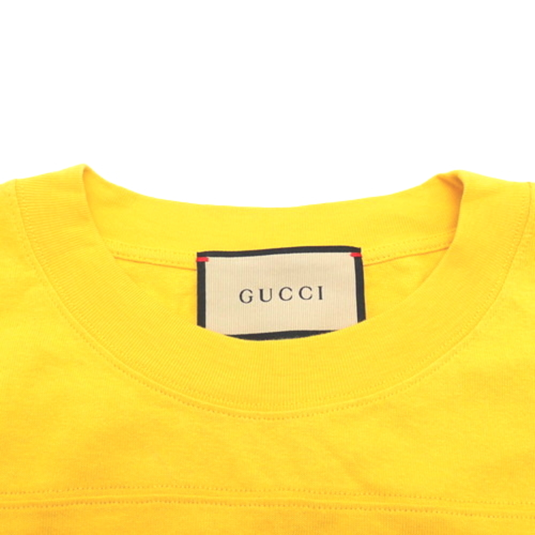 Gucci(グッチ)のグッチトップス 921 L'Aveugle Par Amour プリントTシャツ コットン イエロー黄 ピンク桃 40802064827 レディースのトップス(Tシャツ(半袖/袖なし))の商品写真