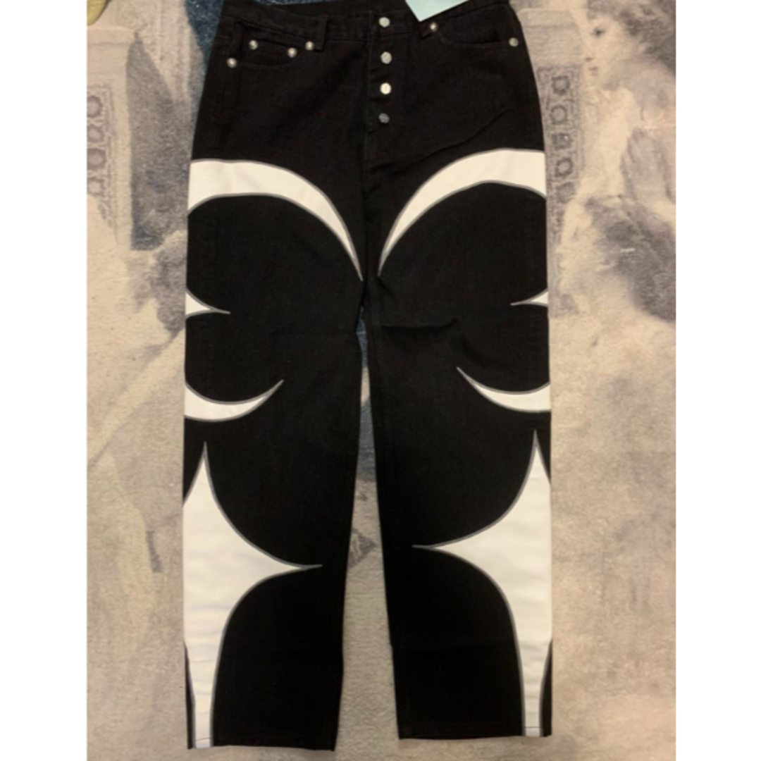 THUG CLUB Leather Black denim pants S | www.bottonificiolozio.it