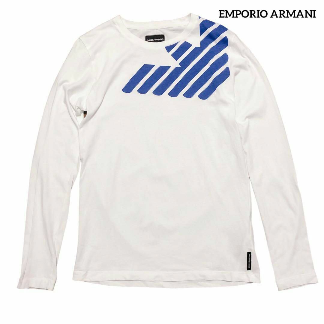 EMPORIO ARMANI クルーネック長袖Tシャツ ホワイト キッズサイズ