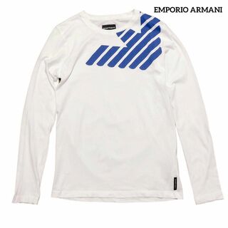 エンポリオアルマーニ(Emporio Armani)のEMPORIO ARMANI クルーネック長袖Tシャツ ホワイト キッズサイズ(Tシャツ/カットソー)
