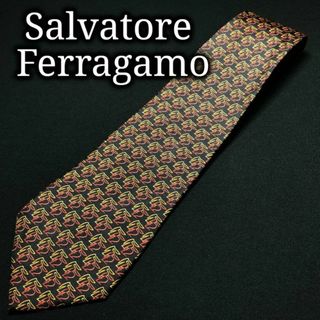 サルヴァトーレフェラガモ(Salvatore Ferragamo)のフェラガモ バード ブラック ネクタイ A107-Q05(ネクタイ)