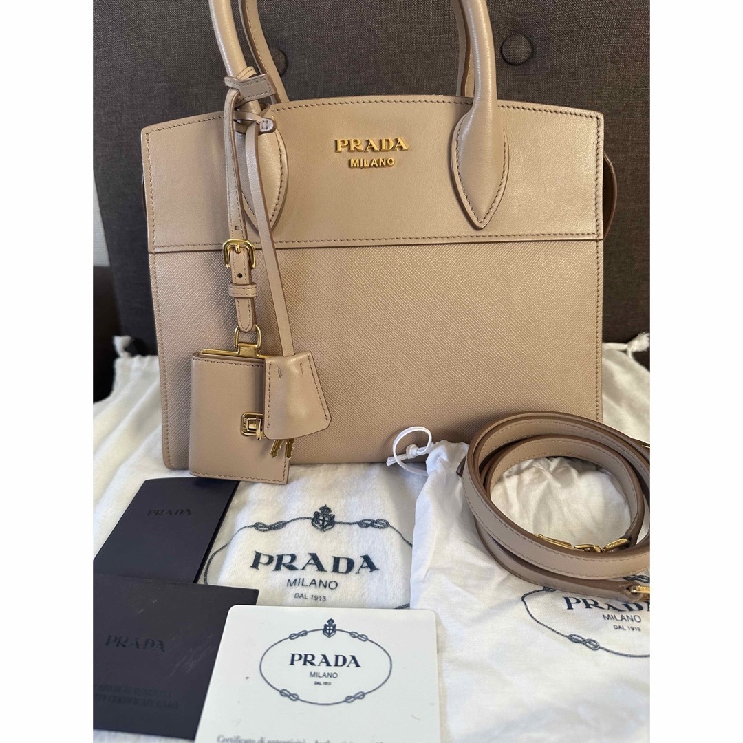 PRADA サフィアーノ　エスプラナード　ベージュ　CAMME ハンドバッグ