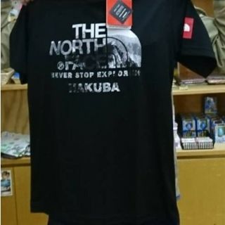 ザノースフェイス(THE NORTH FACE)の新品　ノースフェイス　白馬T　100%ポリ　ドライT　白馬限定デザイン　Lサイズ(Tシャツ/カットソー(半袖/袖なし))