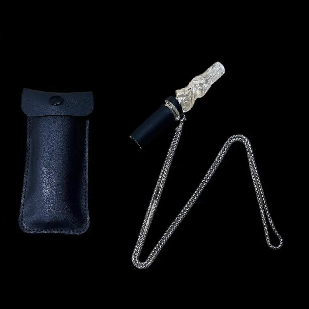 シーシャ/Shisha Glass Mouthpiece+Chain & Bag メンズのファッション小物(タバコグッズ)の商品写真