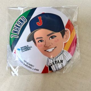 ハンシンタイガース(阪神タイガース)の中野拓夢 wbc 缶バッジ(スポーツ選手)