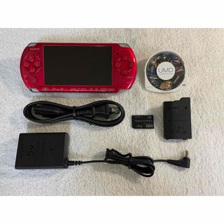 プレイステーションポータブル(PlayStation Portable)の☆美品☆　PSP-3000  ラディアントレッド(携帯用ゲーム機本体)