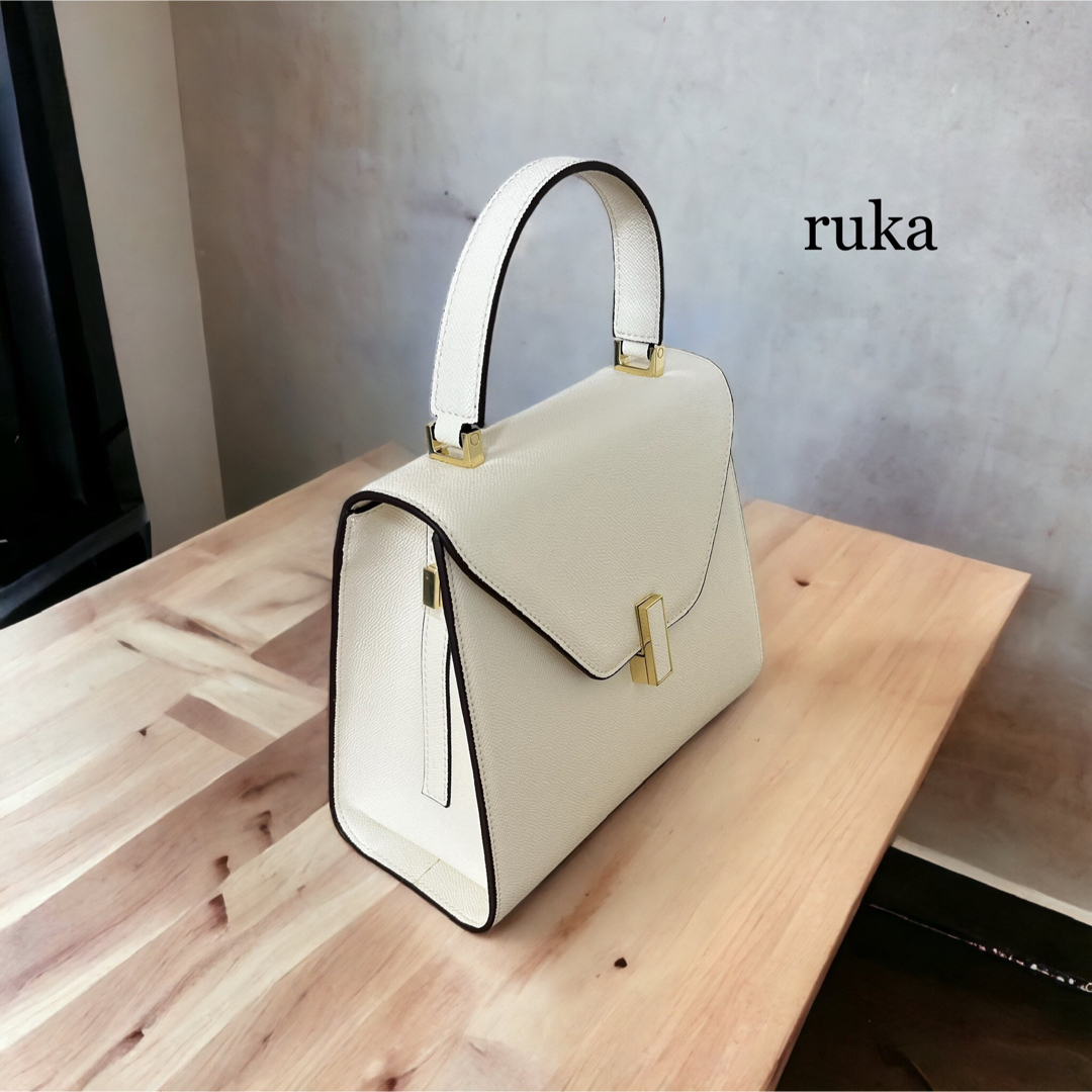 高級本革★ ハンドバッグ ショルダーバッグ 白 ホワイト 2way