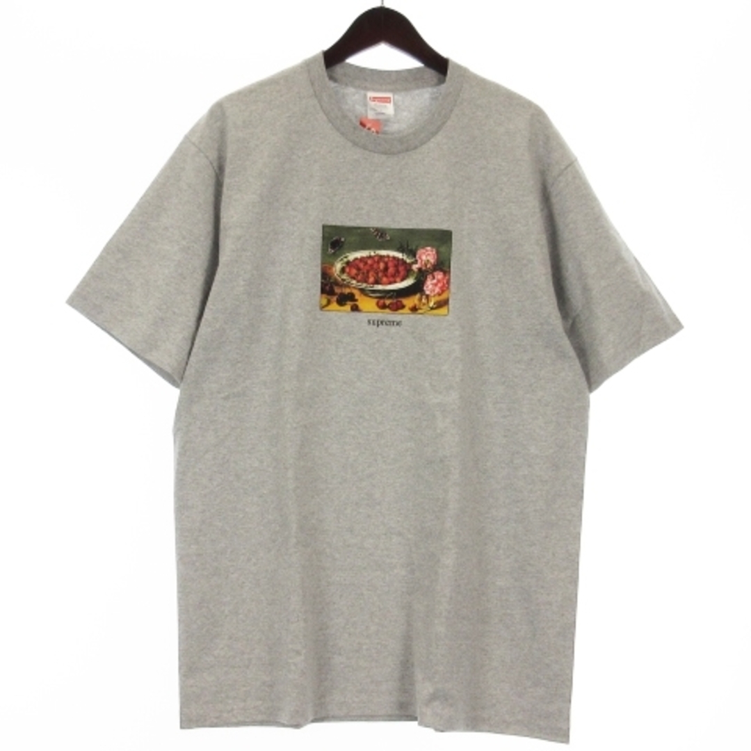 シュプリーム 半タグ付き 23SS Tシャツ 半袖 USA製 グレー L - Tシャツ
