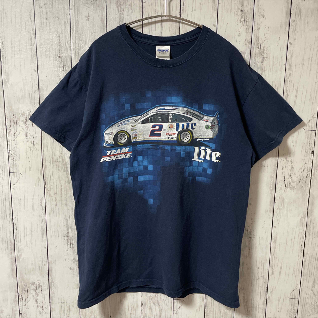 GILDAN GILDAN NASCAR ナスカー 両面 ビッグプリント Tシャツ 古着 紺の通販 by  Garden☆フォロー割☆｜ギルタンならラクマ