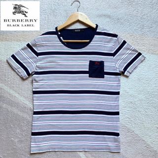 バーバリーブラックレーベル(BURBERRY BLACK LABEL)のバーバリーブラックレーベル　ボーダー柄カットソー(Tシャツ/カットソー(半袖/袖なし))