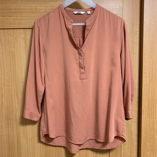 ユニクロ(UNIQLO)のUNIQLO レーヨンスタンドカラーブラウス（7分袖）(シャツ/ブラウス(長袖/七分))