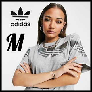 アディダス(adidas)の【ビッグロゴ】adidas★Tシャツワンピース★スポーツウェア★ドレス★M(ミニワンピース)