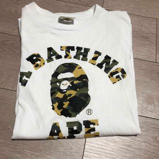 希少初期 BAPE サファリ ワッペン シャツ ネイビー M エイプ 裏原