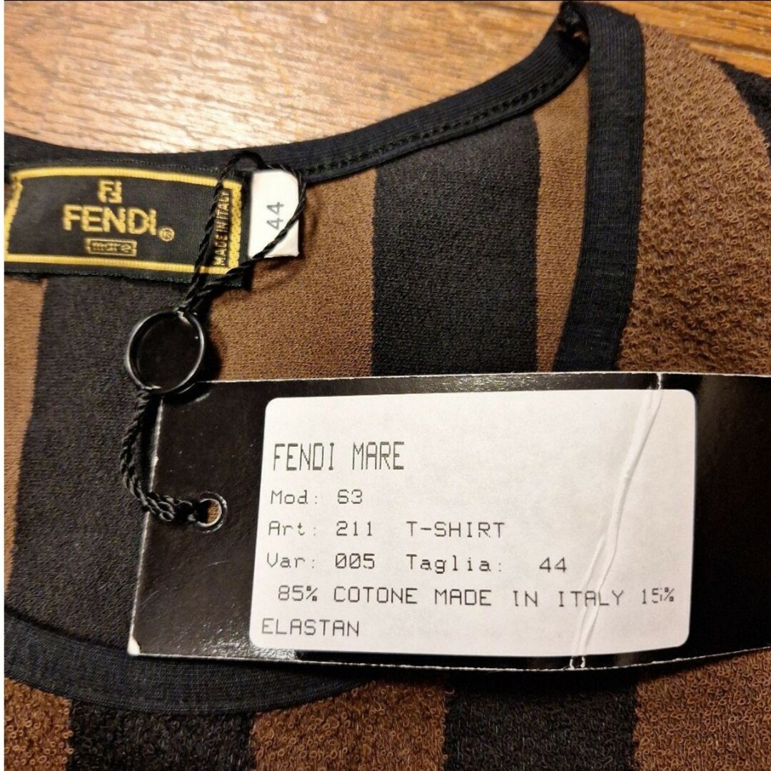 ★美品★ FENDI ズッキーノ カットソー 半袖 Ｖネック Mサイズ 42