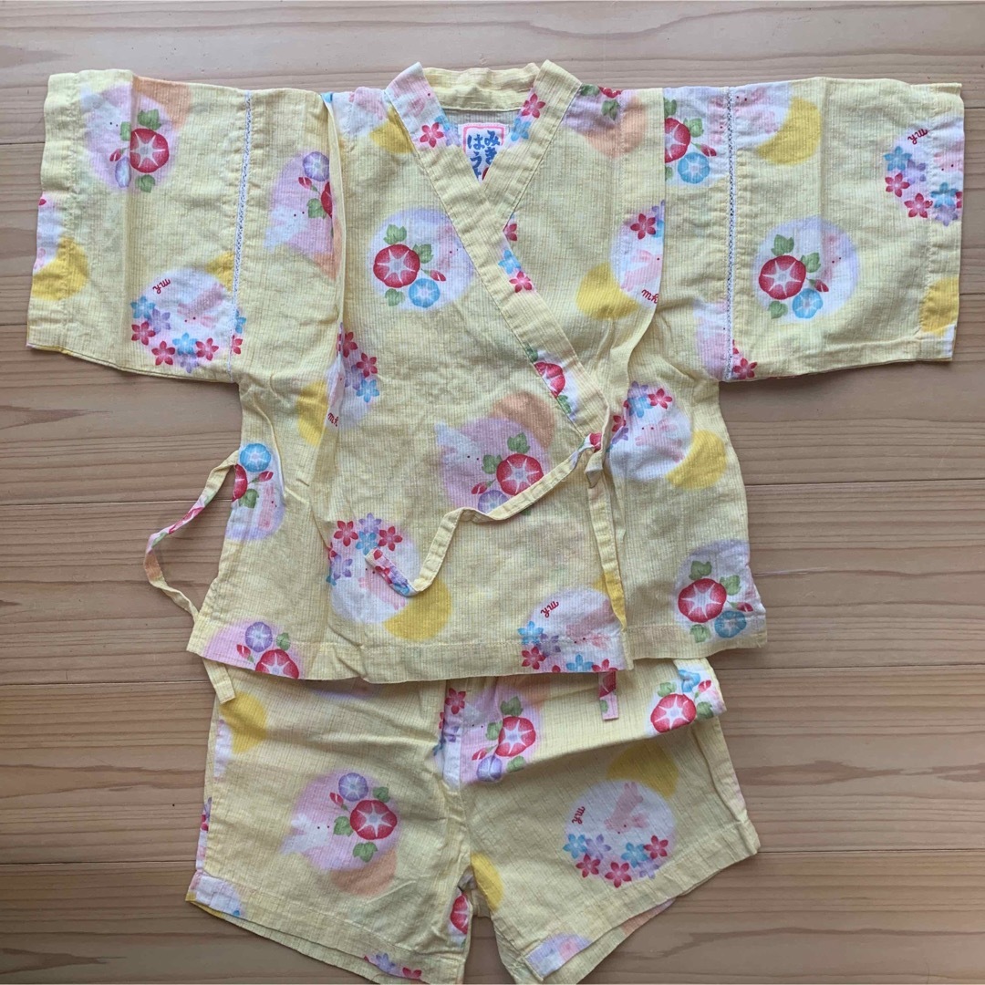 mikihouse(ミキハウス)のミキハウス　甚平　90 女の子 キッズ/ベビー/マタニティのキッズ服女の子用(90cm~)(甚平/浴衣)の商品写真