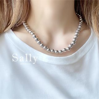 トゥデイフル(TODAYFUL)の再販【シルバー】シンプルな8mmメタルボールネックレス(ネックレス)