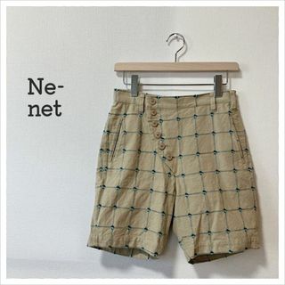 Ne-net - ネネット ナチュラルな刺しゅうが可愛い ハーフパンツ