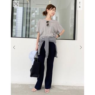 アパルトモンドゥーズィエムクラス(L'Appartement DEUXIEME CLASSE)の新品未使用　L'Appartement ◆New Knit パンツ ネイビー(カジュアルパンツ)