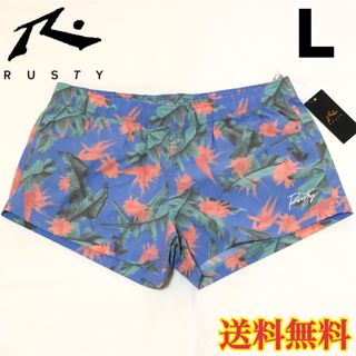 RUSTY - 【新品】ラスティ レディース ボードショーツ ブルー 花柄 L