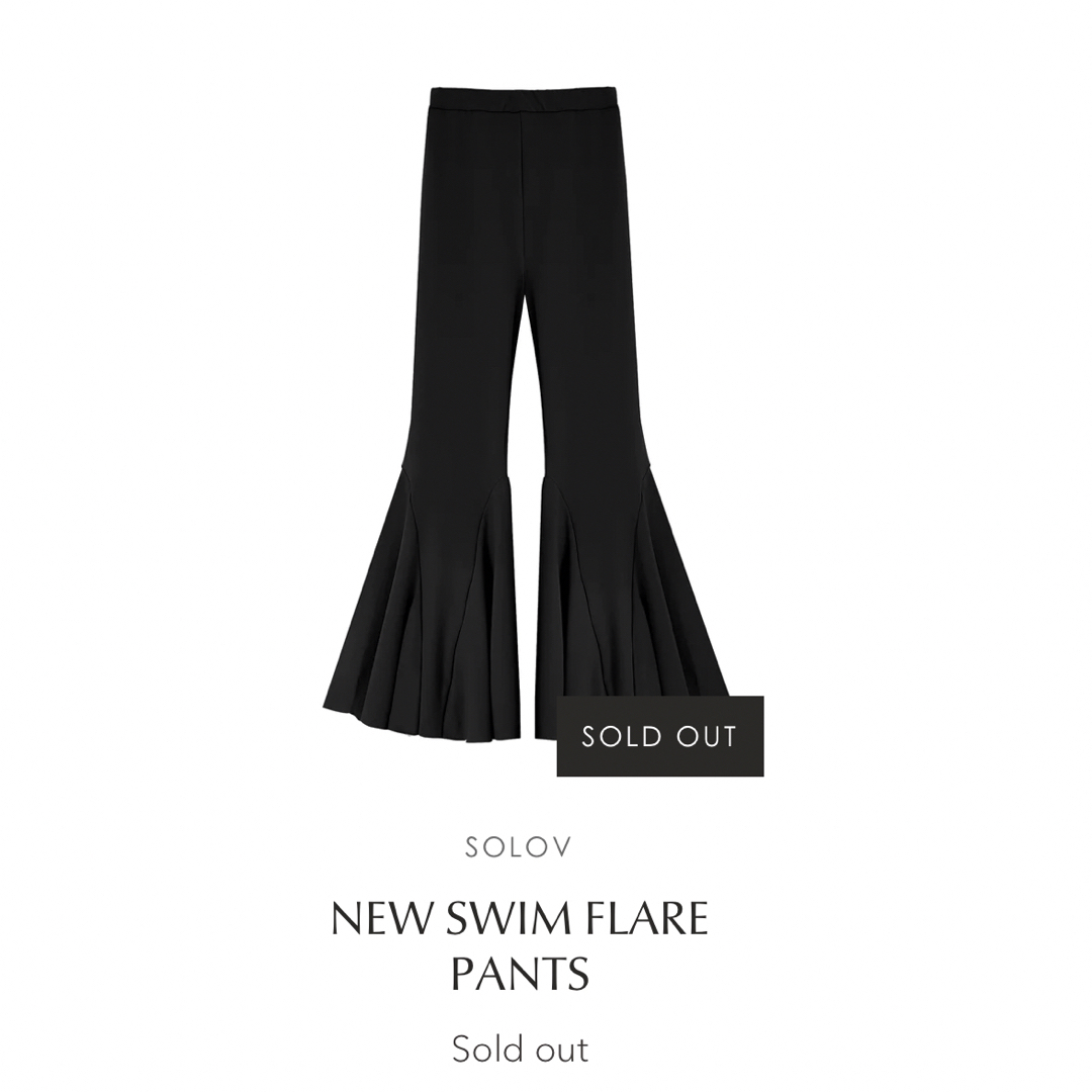 SOLOV  NEW SWIM FLARE PANTS 完売品❣️