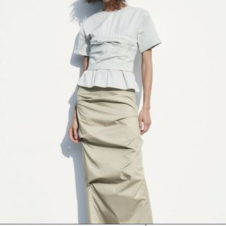 ザラ(ZARA)のZARA　レイヤードデザイントップス(シャツ/ブラウス(半袖/袖なし))