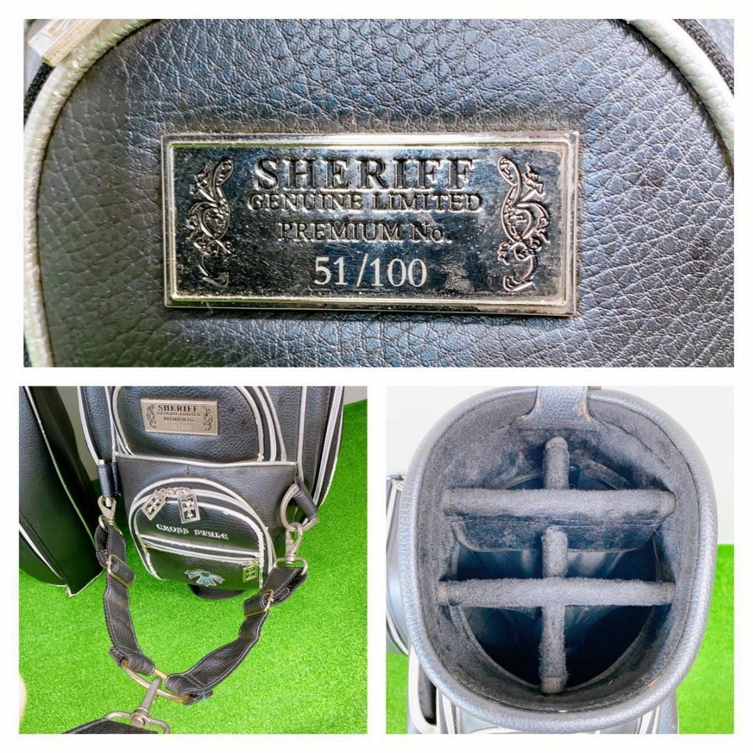 【限定モデル】SHERIFF シェリフ キャディバッグ 3点式ショルダー