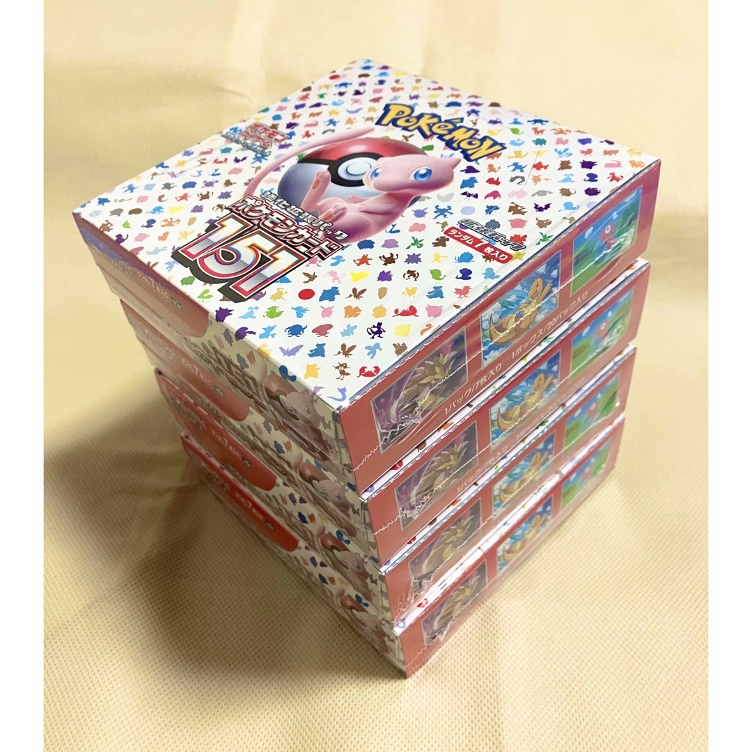 ポケモンカード151 強化拡張パック 4box ボックス 箱 シュリンク付き-