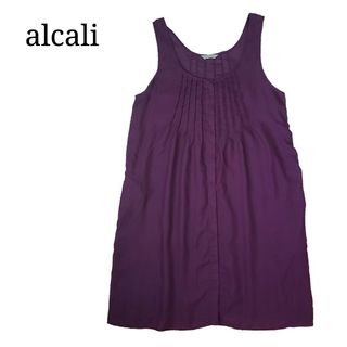 アルカリ(alcali)のalcali アルカリ  ロングトップス ノースリーブ ワンピ(ひざ丈ワンピース)