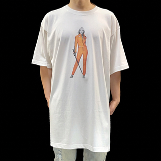 新品 キルビル ブライド ユマサーマン ハンゾーソード 刀 白 ビッグ Tシャツ(Tシャツ/カットソー(半袖/袖なし))