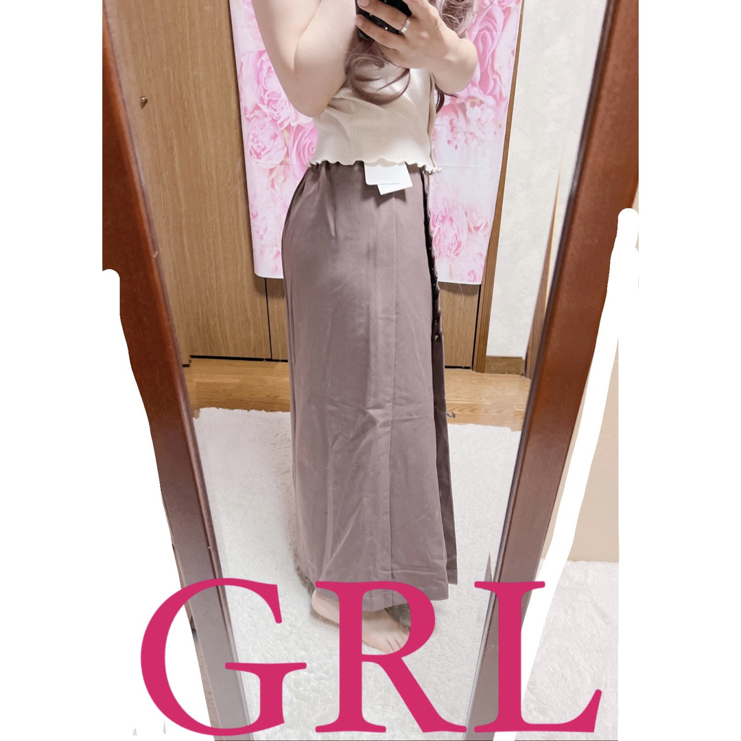 GRL(グレイル)の5294.GRL 新品 レースアップ ロングスカート レディースのスカート(ロングスカート)の商品写真