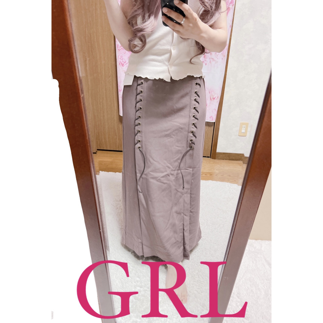GRL(グレイル)の5294.GRL 新品 レースアップ ロングスカート レディースのスカート(ロングスカート)の商品写真